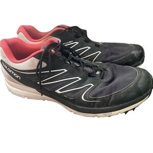 Salomon sense mantra black and red running shoes size 10